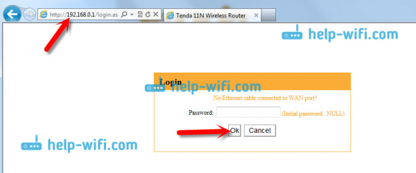 Как войти в настройки маршрутизатора Tenda, зайдите на tendawifi.com